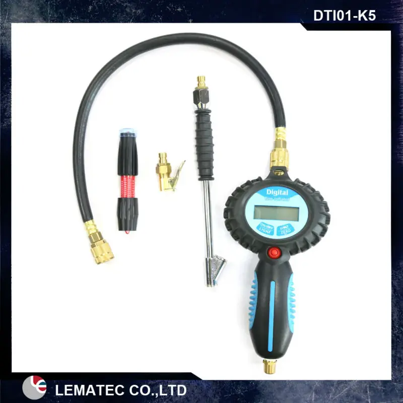 5 Kits Air tool kits Air Accessory kits Pro Digital tire inflator air inflator gun air tyre chuck kits tire tread depth gauge