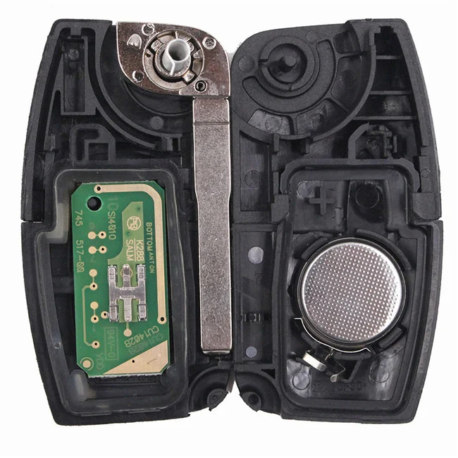 Брелок KEYECU 10 шт. 3 кнопки 433 МГц с чипом 4D60 для Ford Focus Monde Fiesta Galaxy C/S Max Uncut HU101 Blade|chip