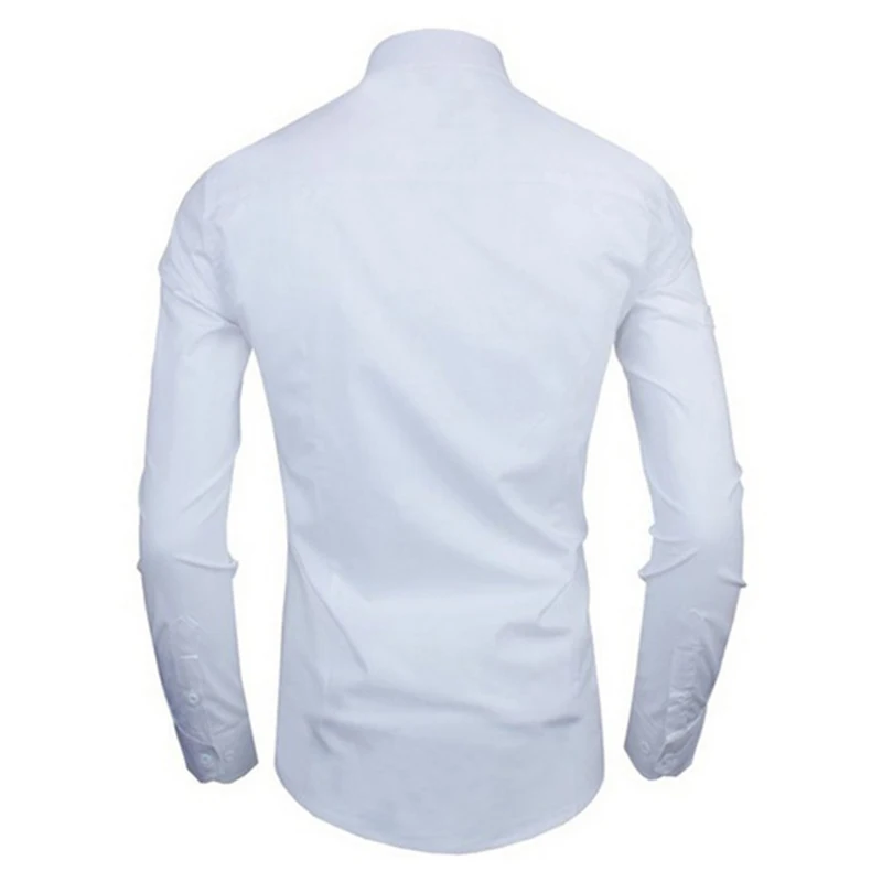 Zogaa Новые повседневные деловые мужские рубашки Роскошные брендовые хлопковые стильные мужские рубашки с длинным рукавом