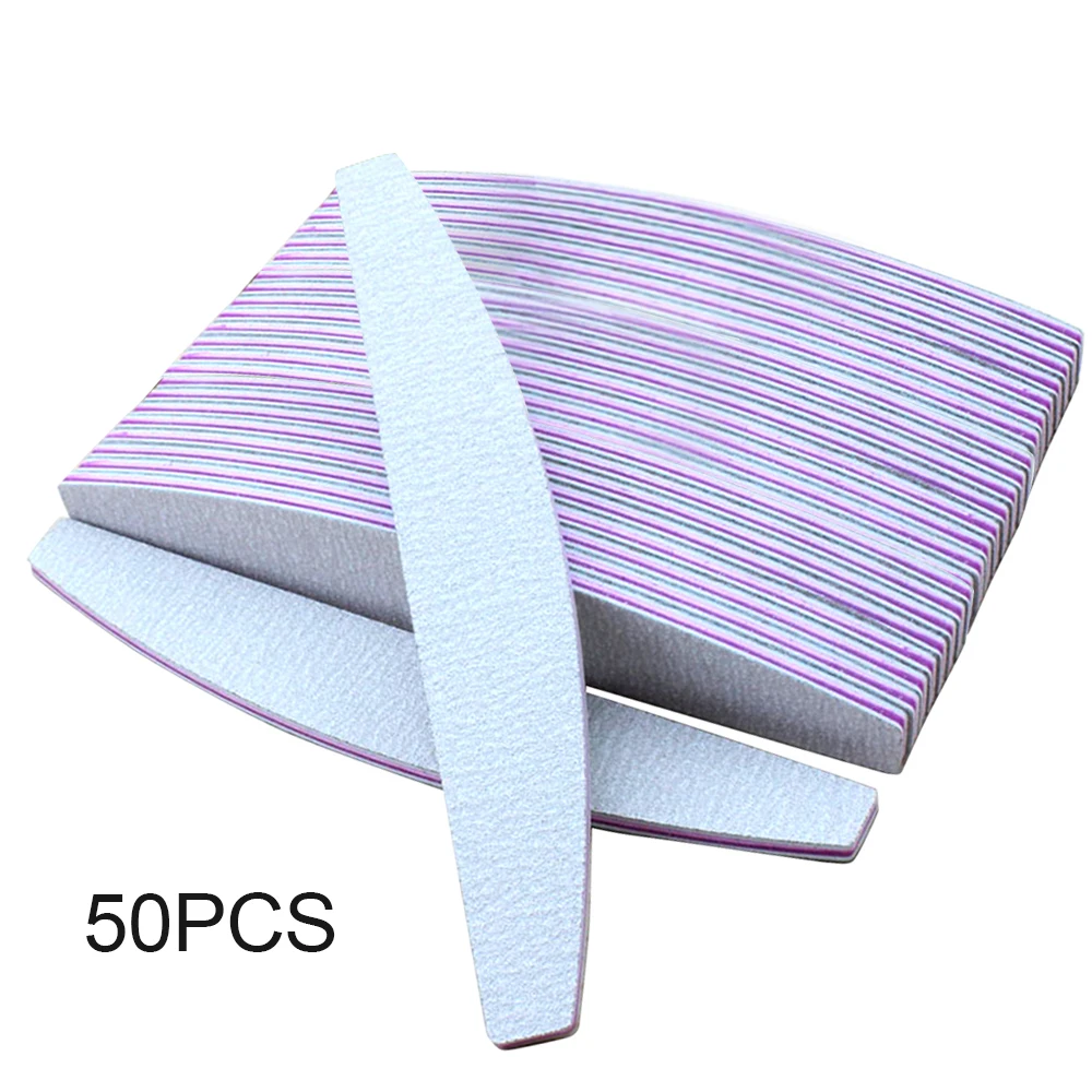 

50PCS Nail Files 100/180 Trimmer Buffer lime a ongle Nail Polish Manicure Buffing File C-Curved Side Buffer Nail Art Pedicure