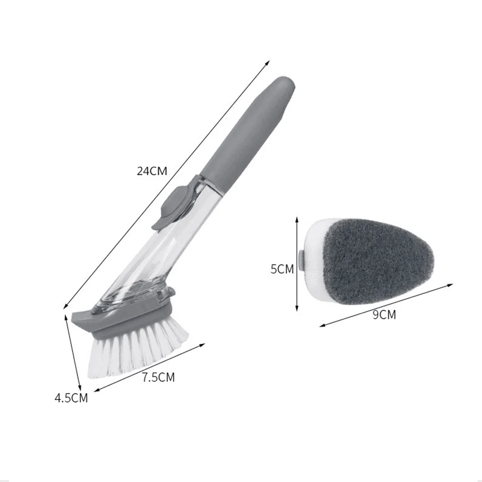 Кухонная Чистящая щетка Скраб для мытья посуды чаша с заправкой жидкого мыла Сменная Губка кухонный горшок очиститель моющий инструмент