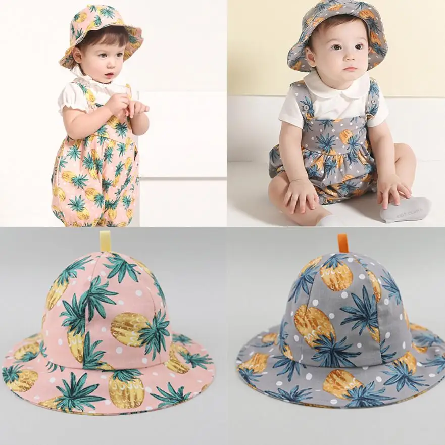 Baby Girl Dress 2017 Summer Children Baby Set Toddler Pineapple Stripe