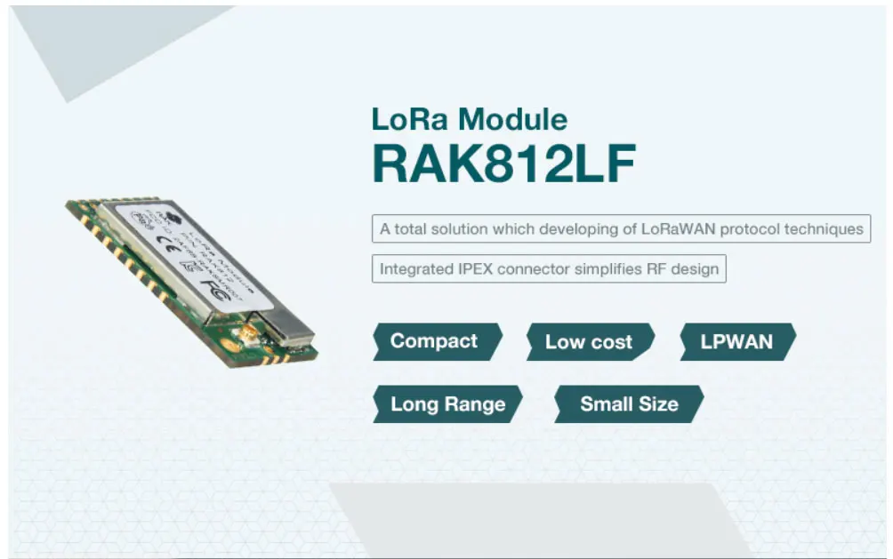 RAK812 низкая Мощность LoRaWAN модуль Комплексная TCXO Uart Беспроводной сетевой модуль 433/470 мГц LWPA IOT Plarform SX1276 NaNO100 q145