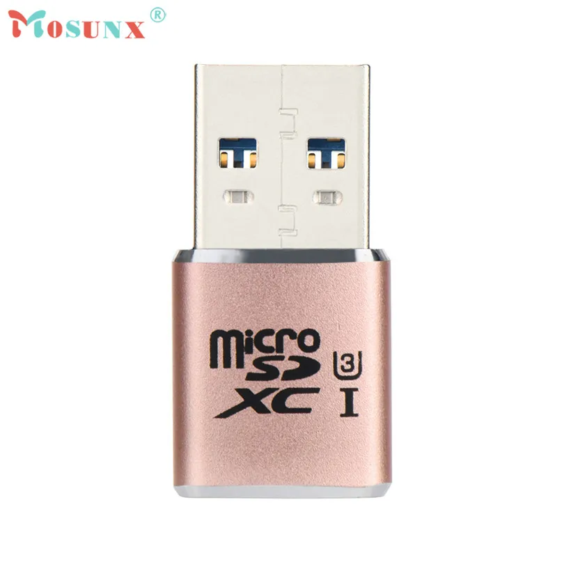 Mosunx Расширенный считыватель USB 3,0 мини-кардридер/MICRO SD/SDXC алюминиевый TF кардридер 1 шт