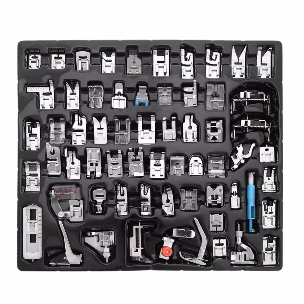 62pcs Multi-functional Domestic Sewing Machine Presser Feet Set Accessories Tool for Brother,Babylock,Singer,Janome,Elna,Toyota