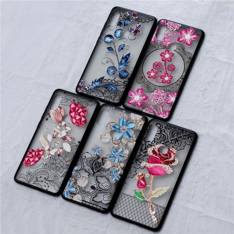 For Redmi Note 5 Case 3D Lace Flower Butterfly Phone Back Cover For Xiaomi Redmi Note 5 Pro Note 4X Sexy Floral Hard PC Fundas (10)