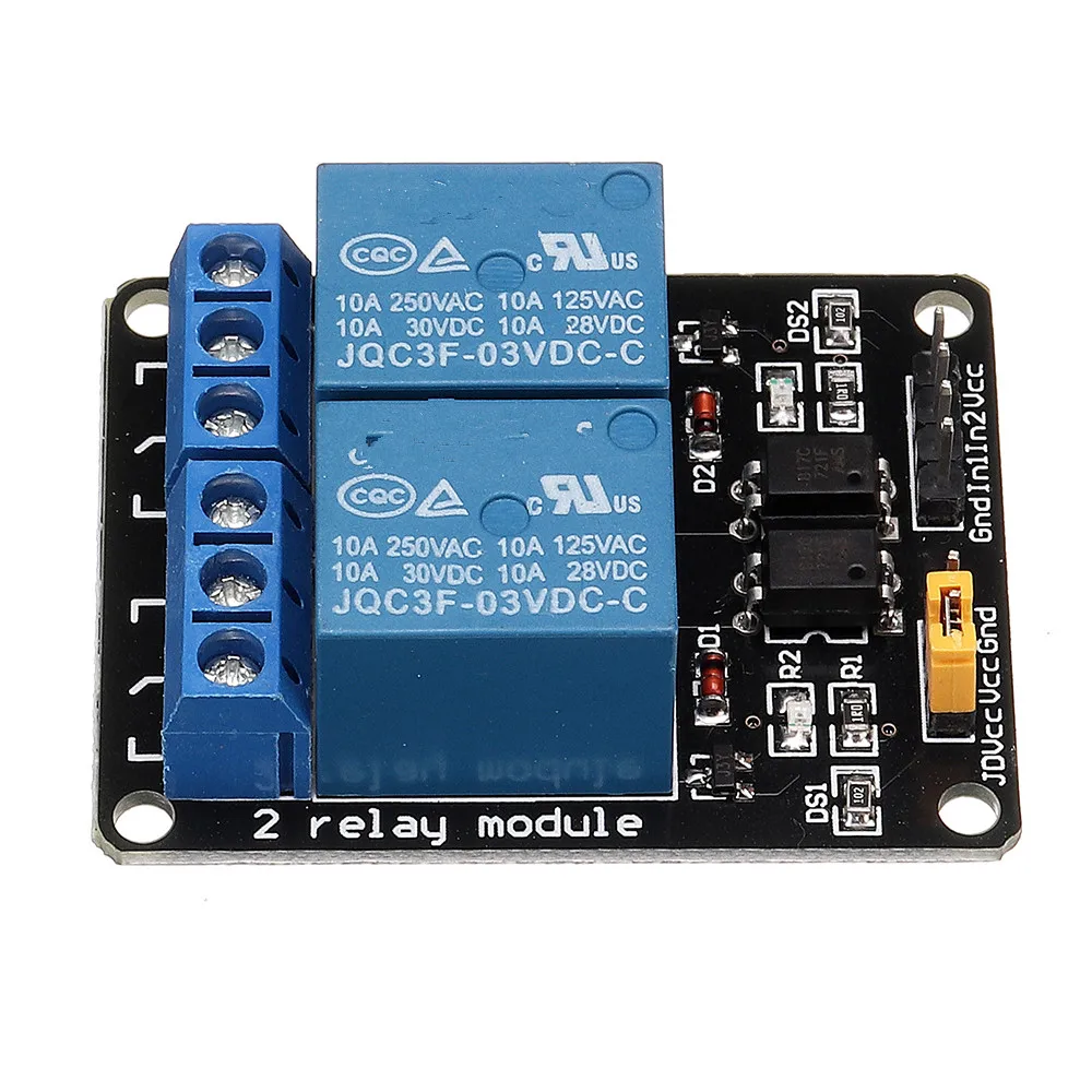 3V 2 Way Relay Module Interface Board Low Level Trigger Optocoupler KB 