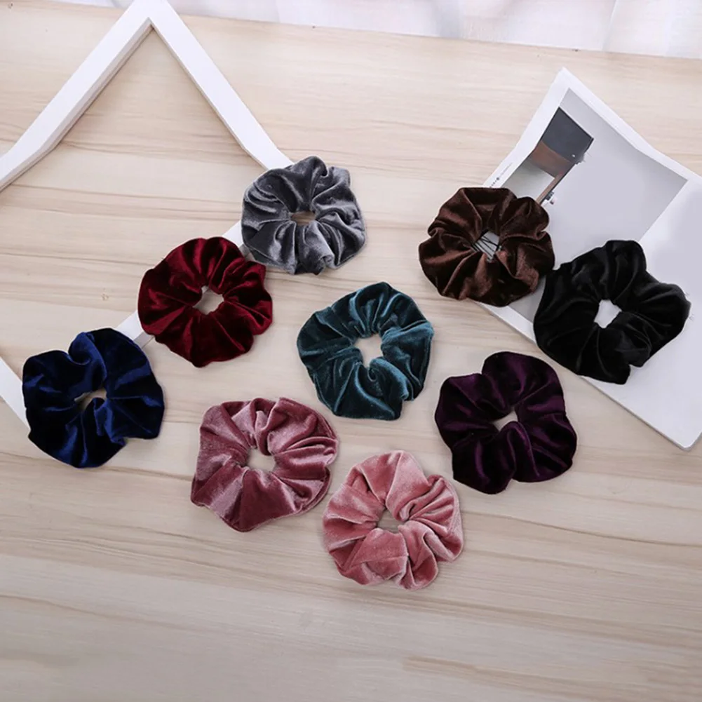 

20 Colors Velvet Scrunchie Soft Elastic Hair Rubber Bands Girls Stretchy Hair Ring Rope Ponytail Holder Women Hair Accessories