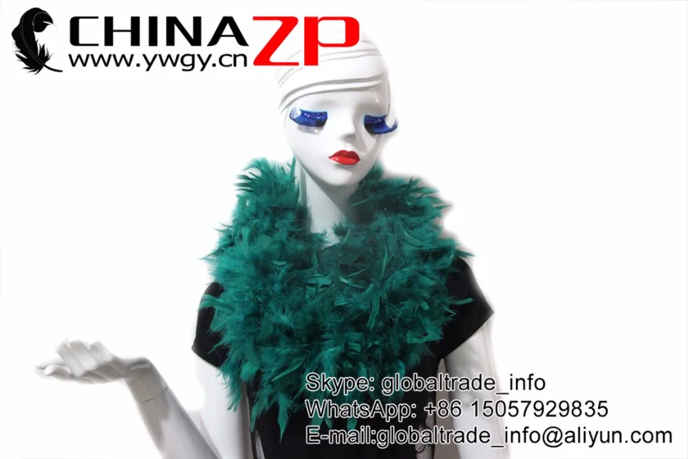 8-hunter green turkey feather boa wholesale (21)