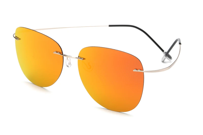 Титановые поляризационные очки Polaroid супер легкие брендовые дизайнерские очки без оправы Polaroid Gafas мужские солнцезащитные очки - Цвет линз: ZP2117-C7