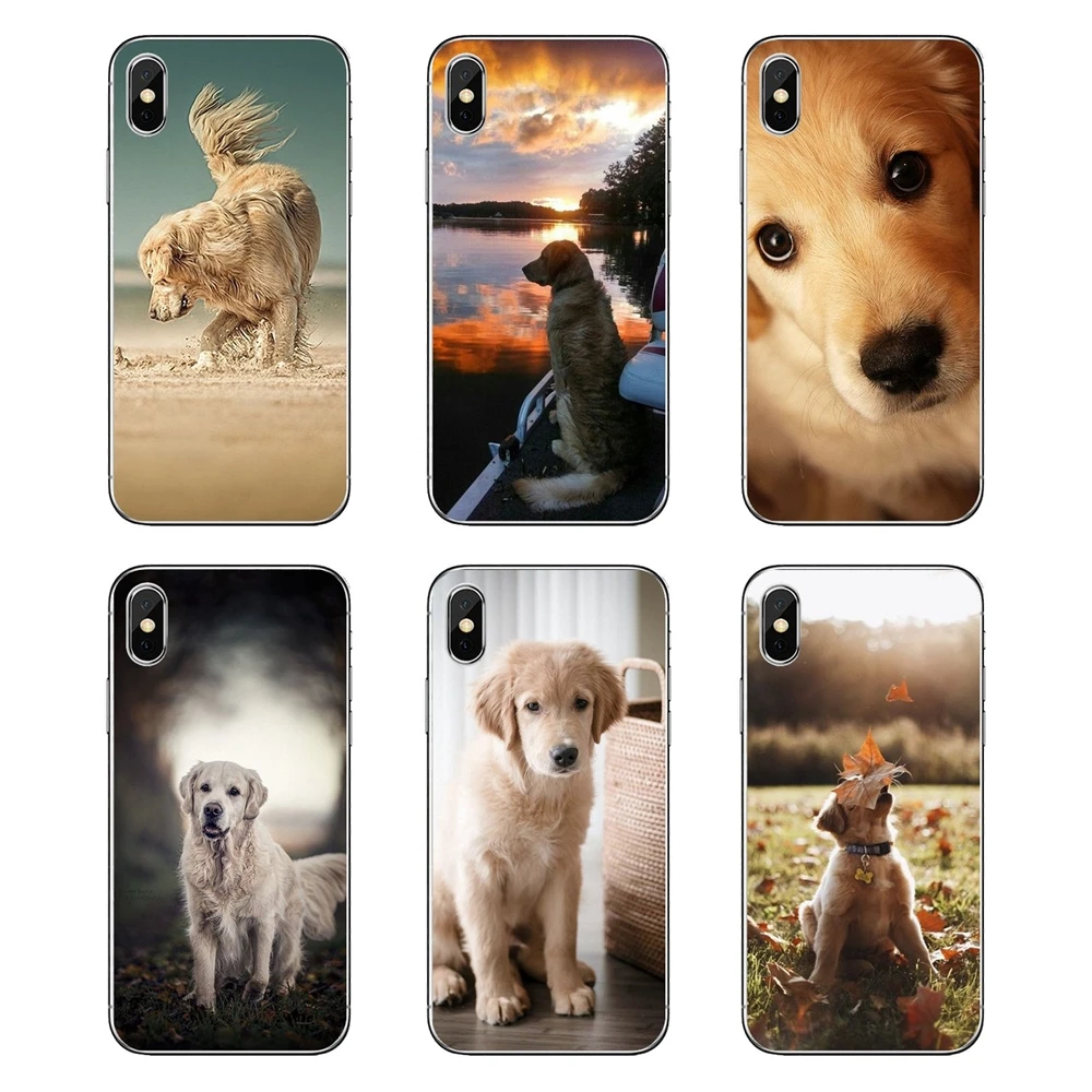 

Silicone Phone Shell Cover For Huawei Honor 8 8C 8X 9 10 7A 7C Mate 10 20 Lite Pro P Smart Plus Animals Golden Retriever Dog Pet