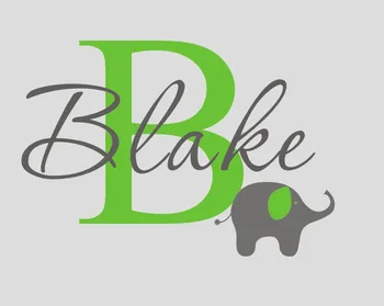 

'Childrens Name' Elephant Wall Decal append child Name Vinyl Wall Decal Kids Rooms Decor size 52x90cm