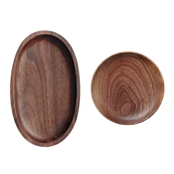 

Japan style Dinner Wood Plate Beef Steak Fruit SnacksTtrayTteaTtray Restaurant Storage Plate