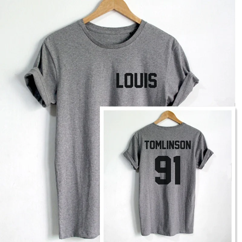 Louis Tomlinson T Shirt FRONT Louis BACK Payne 91 two sides print T Shirt Fashion Women T Shirt Casual Cotton Funny Shirt ZH