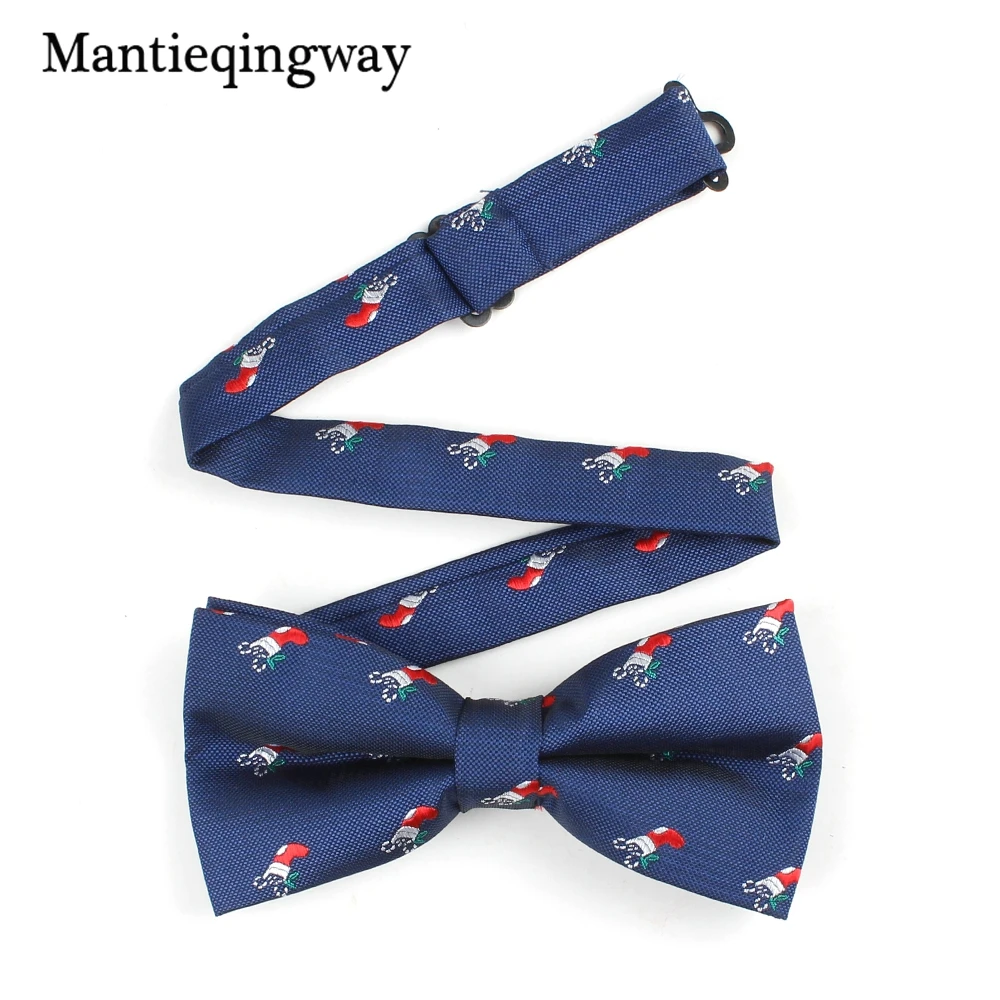 Бренд mantieqingway, мужской галстук-бабочка, мужской галстук-бабочка из полиэстера, для свадьбы, для жениха, тонкий Рождественский галстук-бабочка, Санта Клаус, лось, галстук-бабочка