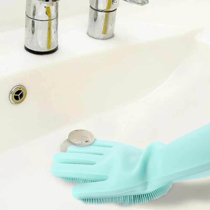 

1pc Multi Use Household Silicone Cleaning Scrub Gloves Magic Dish Washing Gloves Kitchen Silicone Scrubber Dishwashing Gloves