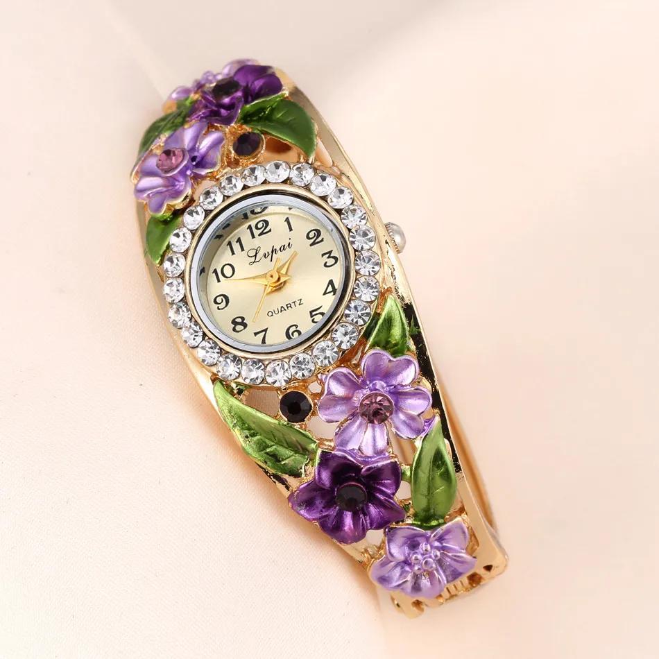 

LVPAI Fashion Casual Watch 2018 Hot Gold Women Bracelet Watch Alloy Wrist Watch Elegant Women Quartz Watch Clocks Female Gift233