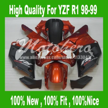 

100%NEW Orange black fairings for YZF R1 98 99 YAMAHA YZF-R1 YZF1000 R1 98 99 #88MM YZF R1 98 99 ABS fairing kits bodywork
