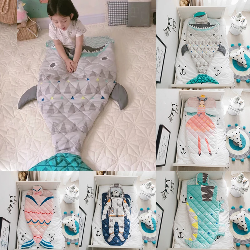

2018 Children Cotton Sleeping Bag Winter Warm Cartoon Sleeping Bag Toddlers Swaddle Soft Cotton Wrap Newborn Baby Sleep Sack