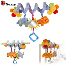 Promotion Baby Bed Hanging Lion and Elephant Baby Crib Mobile Rotating Music Cute Baby Rattles Stroller Hanging Toy Baby Gift