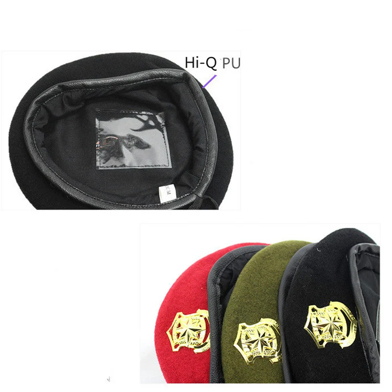 wool beret mens High Quality Wool Berets fashion Army cap Star Emblem Sailor Dance Performance Hat Trilby chapeau for men women unisex GH-400 mens fleece beret