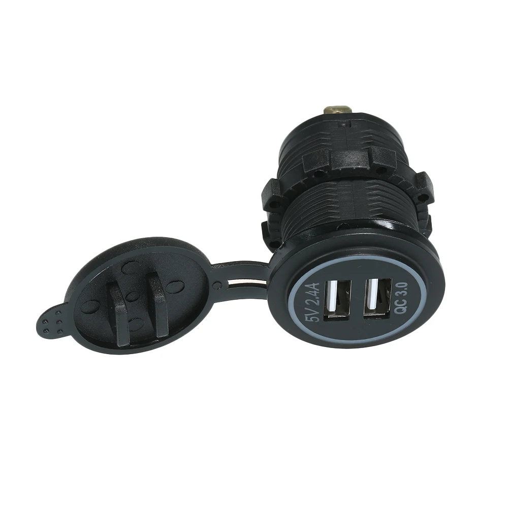 Водонепроницаемый двойной USB разъем для зарядного устройства розетка для быстрой зарядки 3,0 2.4A порт для автомобиля лодки морской RV Аксессуары для мобильных автомобилей