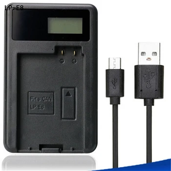 

SEIWEI LP-E8 LPE8 USB Camera Battery Charger with LCD Screen Single Doube Plugs for Canon EOS 550D 600D 650D 700D Kiss X4 X5 X6i