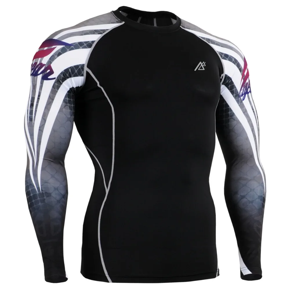 Men`s Long Sleeve Fitness Workout Compression Shirts Quick-drying Ultralight Rash Guard Gym Running Workout Tops Shirts