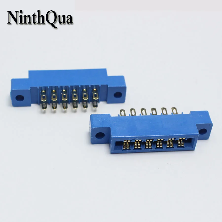 

30Pcs/Lot 805 Card Edge Connector 3.96mm Pitch 2x6 Row 12 Pin PCB Slot Solder Socket SP12 Dip Wire Solder Type