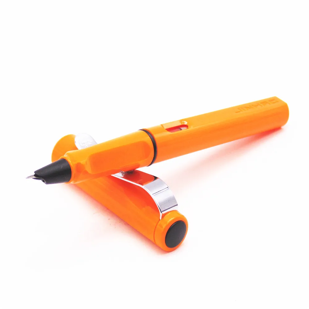 

Jinhao 577 Flat clip Orange colour Business office fine nib Fountain Pen New