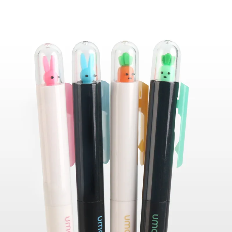 

4 pcs/lot Cute Kawaii Rabbit Carrot Automatic Mechanical Pencil Writing School Office Supply Student Stationery 0.5mm