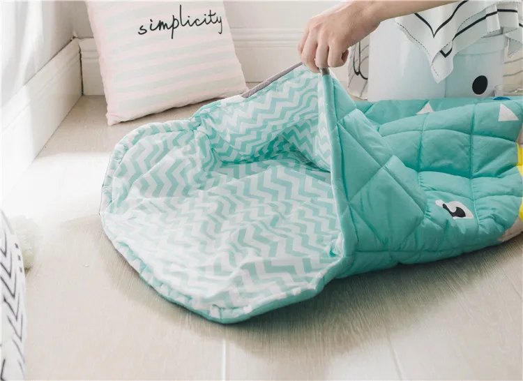 Спальный мешок для маленьких детей; Модный хлопковый спальный мешок для фотосессии с милым рисунком; съемный спальный мешок с рукавами; одеяло