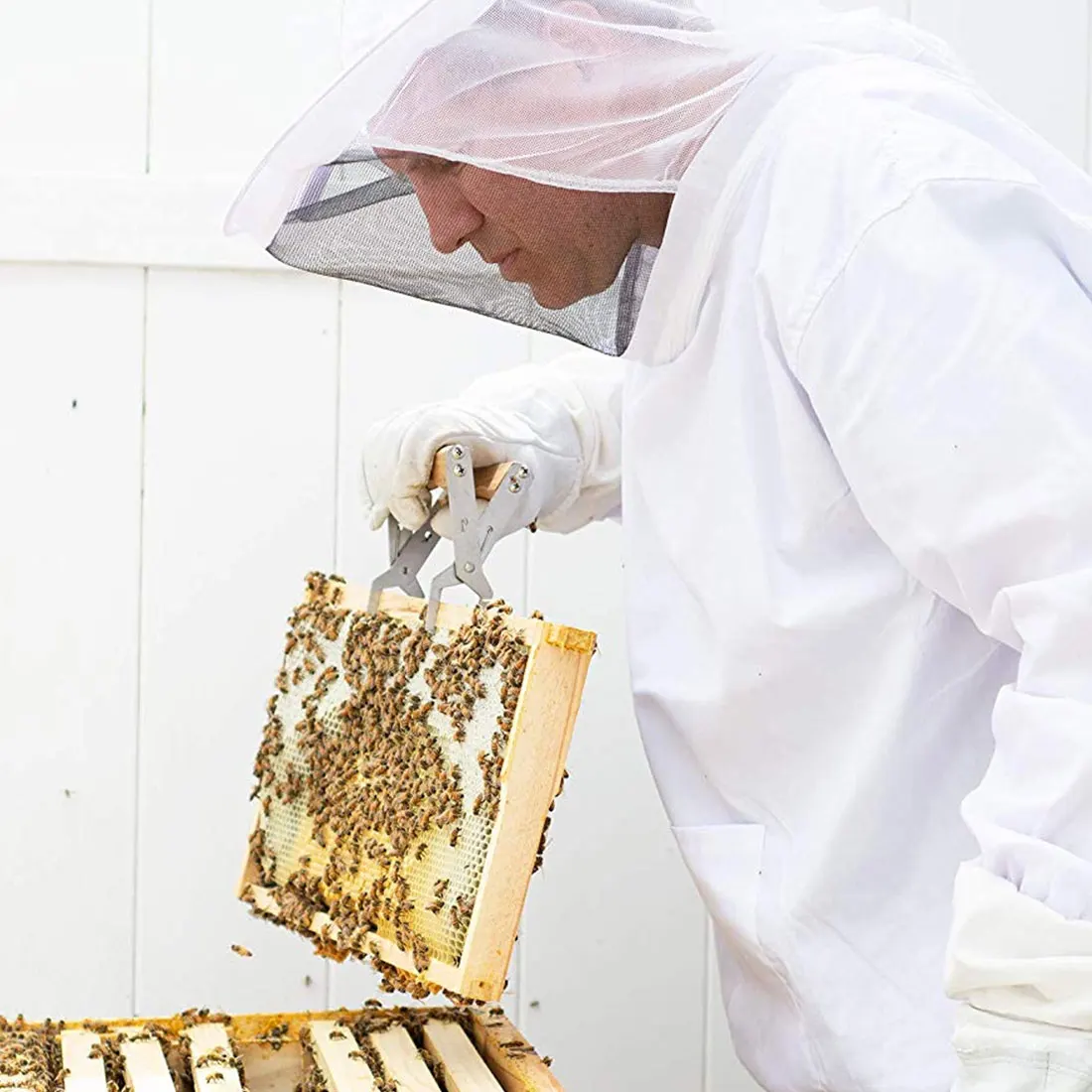 Хлопковый пчелиный костюм, профессиональные перчатки для удаления пчелы, шляпа, одежда, защитный костюм, оборудование для пчеловодства