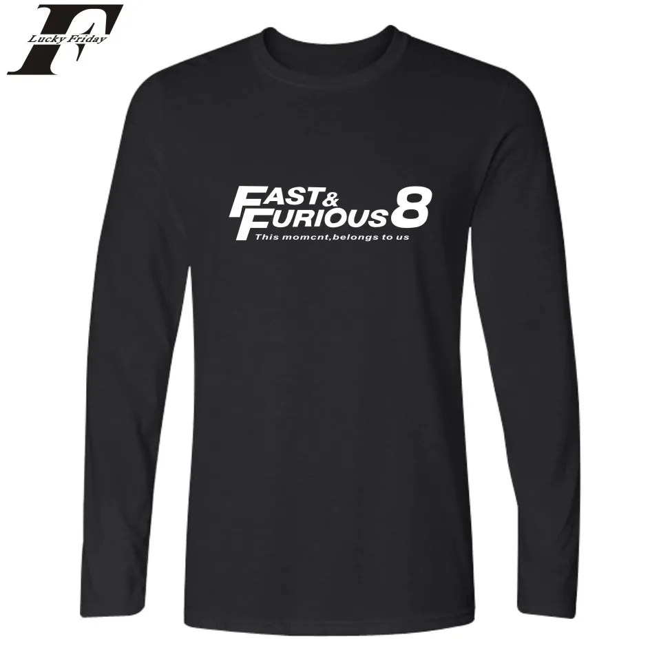 Luckyfridayf Fast Furious 8 Long Sleeve T Shirt American Movie Luckyfridayf Fast Furious 8 Long Sleeve T Shirt American Movie New Fashion Design Style Men Plus Size 4xl In Shirts From S