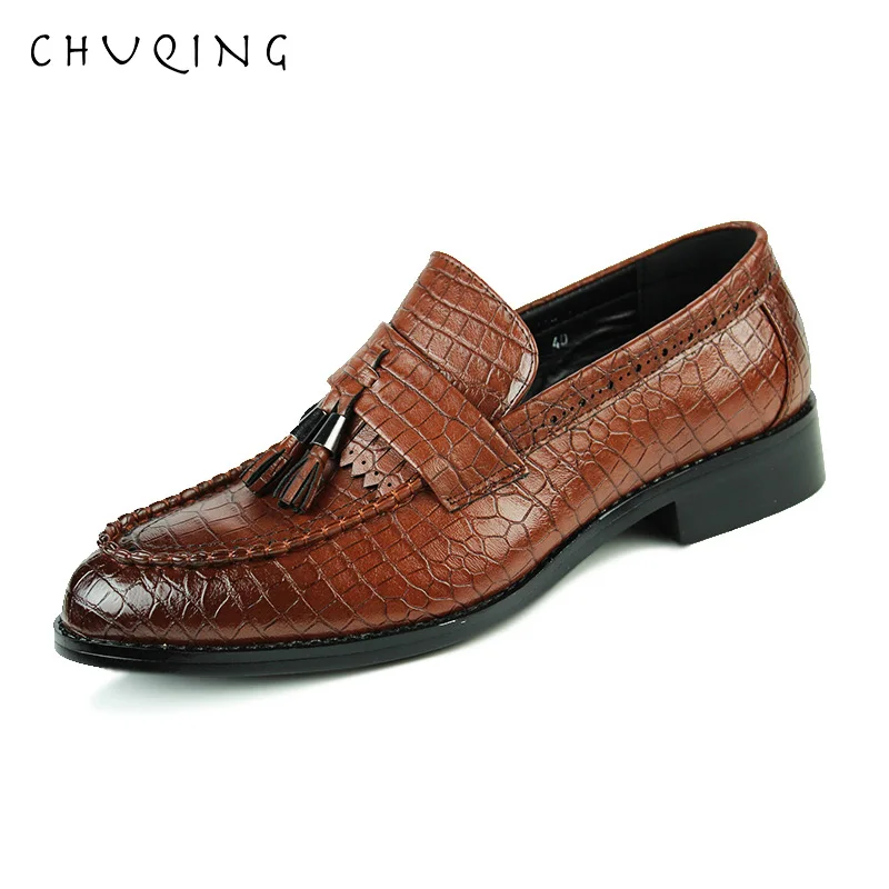 CHUQING 2019 New Fashion Design Man Tassel Formal Loafers Handmade Designer Business Flat Shoes Men's Leather Men Wedding Party