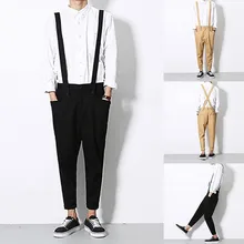 Feitong осень мужские модные черные хаки комбинезоны в стиле «Harajuku» хип хоп длинный комбинезон брюки на подтяжках Плюс Размер подтяжки