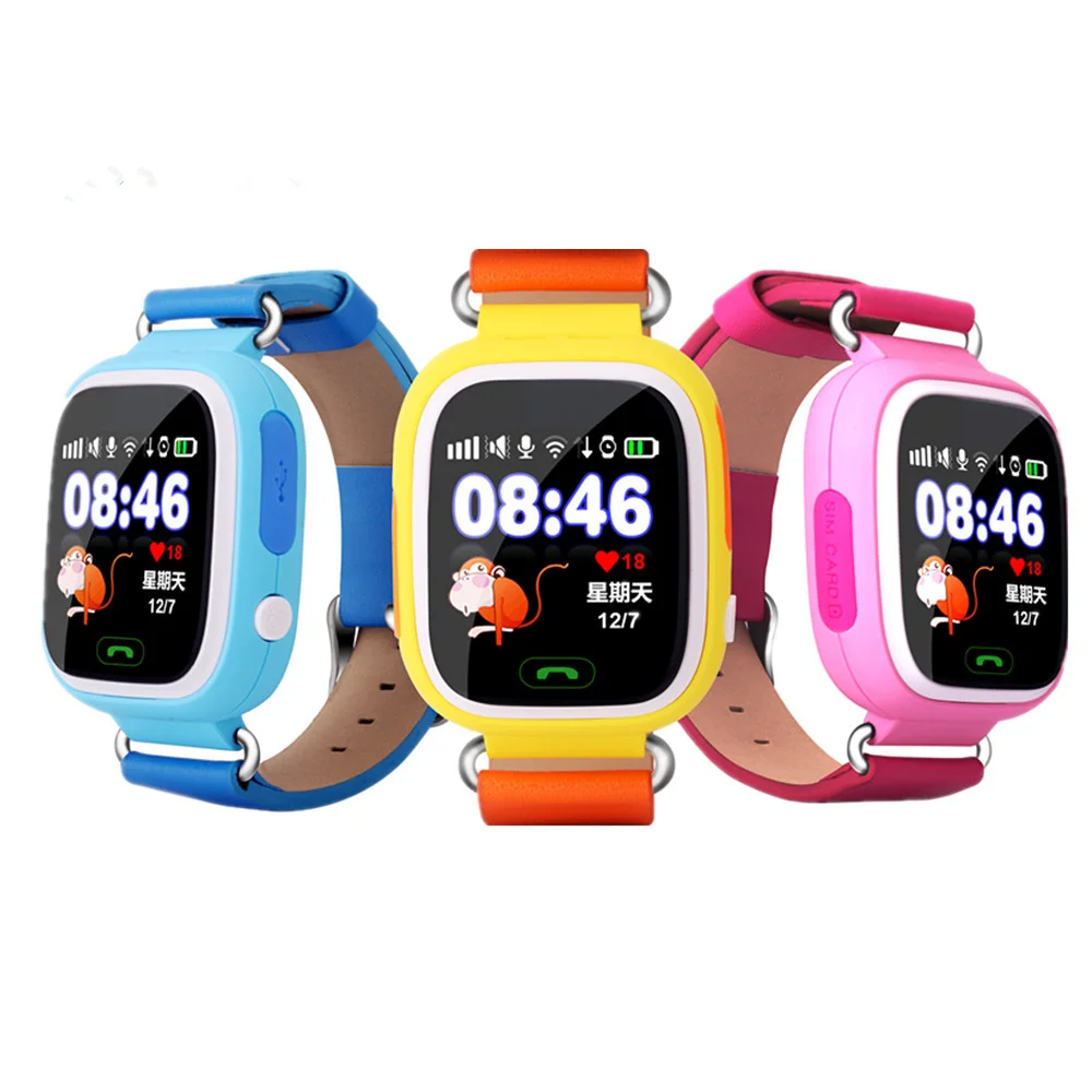 Online GPS q90 smart baby uhr SOS Anruf Finder Gerät Tracker uhr telefon Touch Screen Smart Uhren für kinder pk q50 q60 q80
