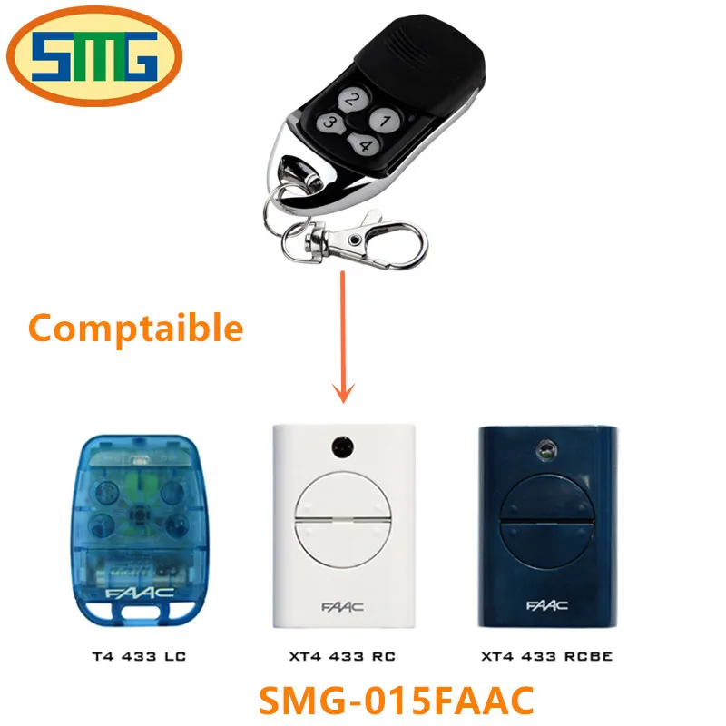 3pcs After Market FAAC XT4 433 RC compatible remote control for T4 433 LC replace RFAC4 free shipping