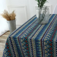 Vintage European Stlye Popular Table Cloth Linen Rectangular Table Cloth Classic Dustproof Bar Restaurant Table Cover