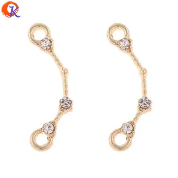 

Cordial Design 100Pcs 7*21MM Jewelry Accessories/Rhinestone Earrings Connectors/DIY/Earrings Making/Hand Made/Earring Findings