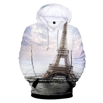 

3d hoodies fashion Paris Eiffel Tower print sport hip hop men women Hoodie Pullover casual Long Sleeve 3D Hooded Sweatshirt tops