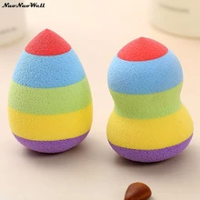 Радужный цвет высокого качества макияж основа губка косметический спонж Макияж лица гладкие лица мягкие инструменты пудра