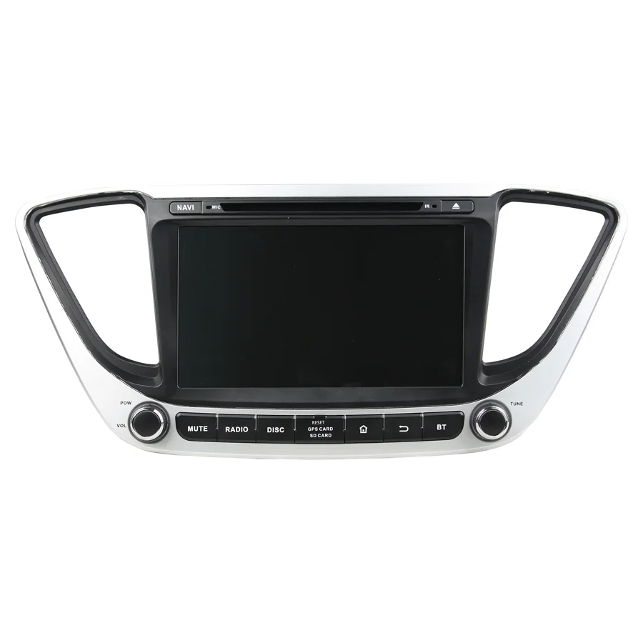 Sale Navirider GPS navigation For Hyundai accent Solaris Verna  touch screen Car android 9.0 64gb rom radio bluetooth player stereo 1