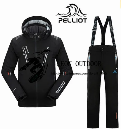 Cheap 2016 Pelliot male snowboard suits jacket+pants Men's water-proof,breathable thermal cottom-padded snowboard suit men ski jacket