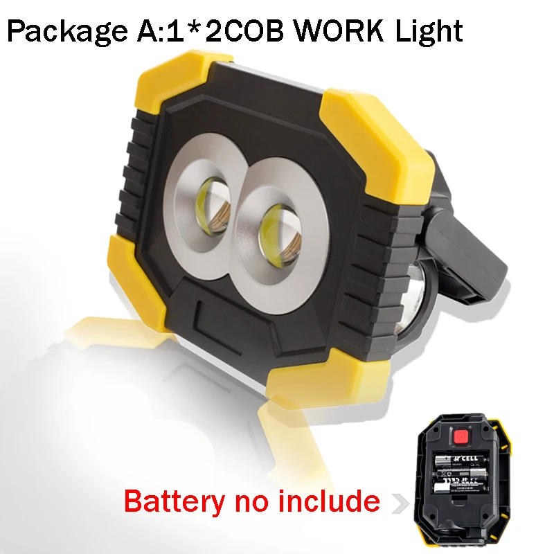 USB Перезаряжаемый солнечный светильник, портативный Рабочий Точечный светильник 50 Вт, походный светильник, COB светодиодный светильник-вспышка, поисковый светильник для улицы - Испускаемый цвет: A