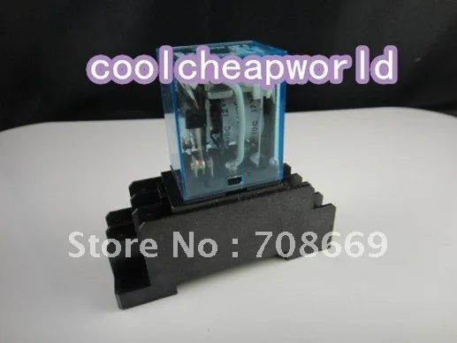 220 V AC катушка Мощность реле DPDT LY2NJ HH62P-L JQX-13F 10A с PTF08A цоколя