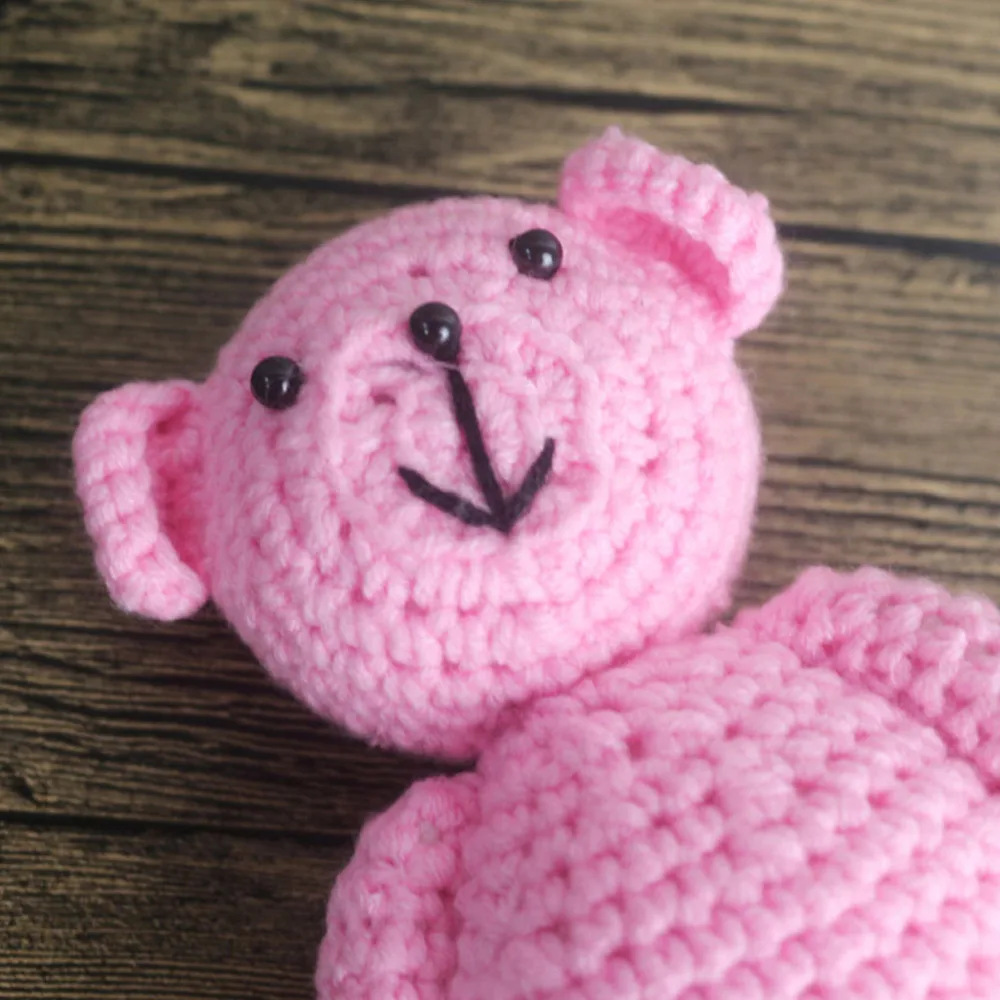 Baby Newborn Girls Boys Crochet Knit Bear Photography Prop Photo Toy Cute Gift