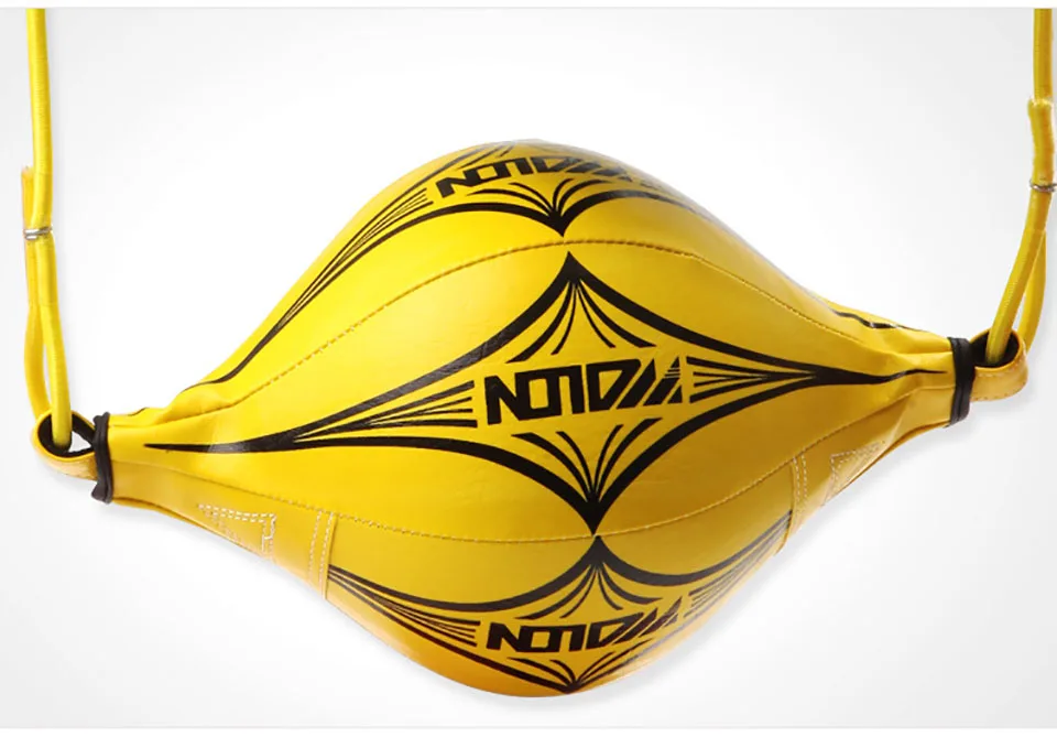 Сверхмощный боксерский скоростной мяч Бесплатный крюк воздушный насос двойной конец Муай Тай боксерский груш - Цвет: Цвет: желтый