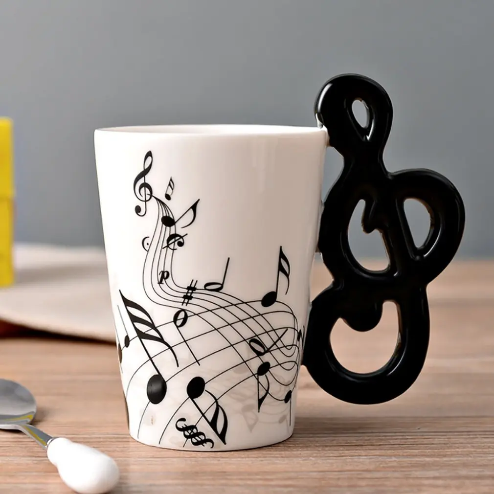Гитара керамическая кружка чашка персональная музыкальная нота молоко сок лимон кружка кофе чай горячая питьевая чашка домашний офис посуда для напитков - Цвет: Pattern 11