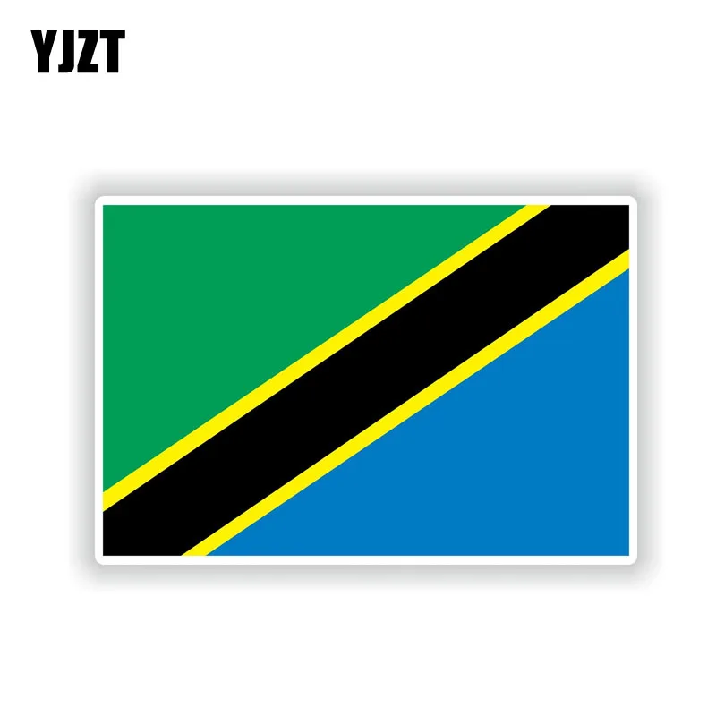 Yjzt 13.2Cm * 8.7Cm Accessori Tanzania Bandiera Riflettente Moto Casco Adesivo Auto Decalcomania 6-1895